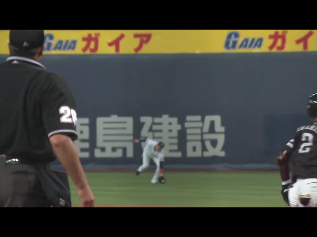 【9回表】球際の強さ見せた!! バファローズ・武田の好プレー!! 2017/5/16 Bs-H