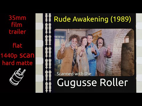 afbeelding Rude Awakening (1989) 35mm film trailer, flat hard matte, 1440p