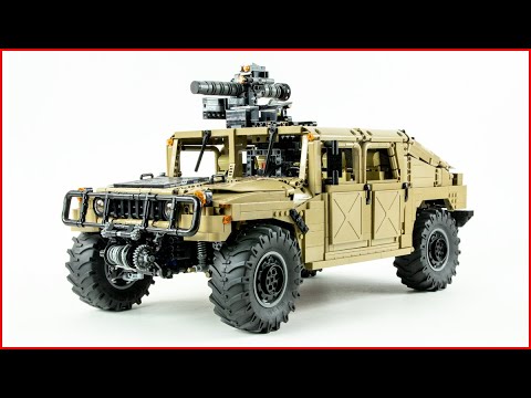 CaDA 1:8 HUMVEE Off-Road Vehicle | C61036W Speed Build for Collectors - Brick Builder
