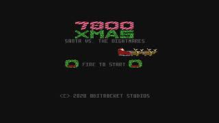 Atari 7800 Xmas Demo #1: Title Screen With Transcribed Pokey Music.
