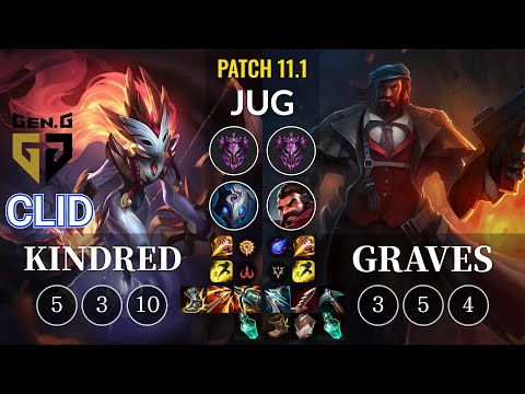 GEN Clid Kindred vs Graves Jungle - KR Patch 11.1