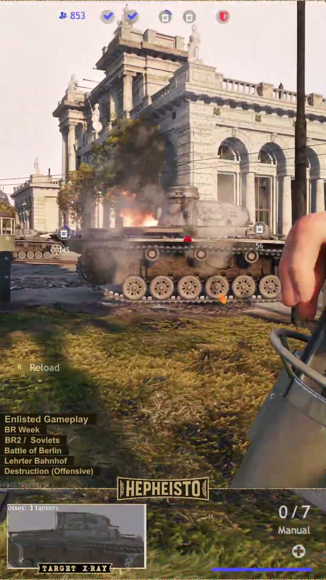 Paratrooper eliminates Panzer III E with Explosion Pack