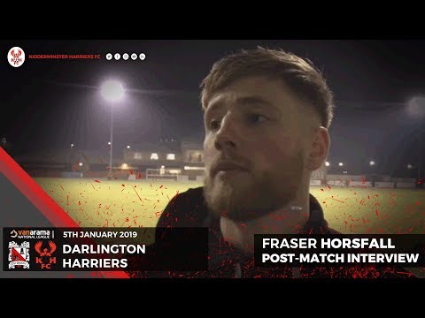 Fraser Horsfall post-match: Darlington 3-0 Harriers 05/01/19