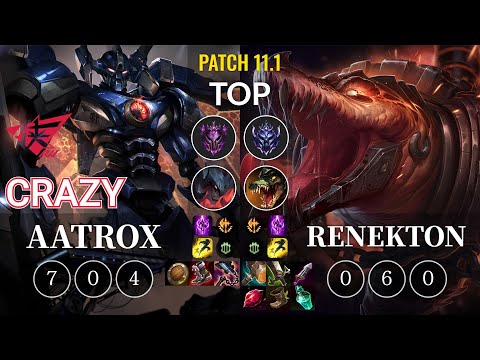 RW Crazy Aatrox vs Renekton Top - KR Patch 11.1