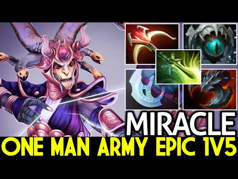 MIRACLE [Medusa] One Man Army Epic Hard Carry 1v5 Dota 2