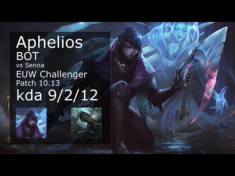 Aphelios ADC & Soraka vs Senna & Tahm Kench - EUW Challenger 9/2/12 Patch 10.13 Gameplay