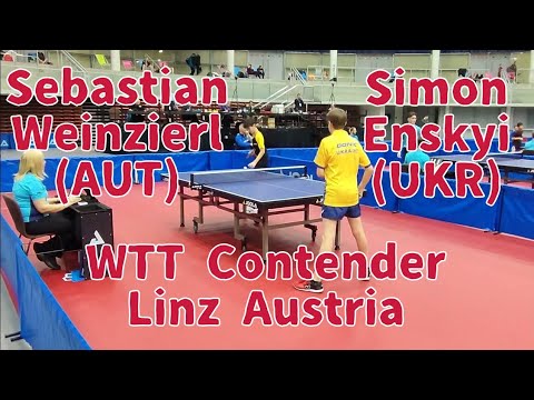 WTT Youth Contender Linz 2023, U13 Boys, Gr.13, Simon ENSKYI (UKR) Vs Sebastian WEINZIERL (AUT)