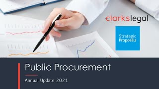 Webinar: Public Procurement Annual Update 2021