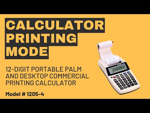 1205 4 VICTOR® 12 Digit Portable Palm and Desktop Commercial Printing Calculator Print Mode