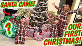SANTA CAME TO OUR NEW HOUSE! OPENING CHRISTMAS PRESENTS FOR THE FIRST TIME IN OUR NEW HOUSE!