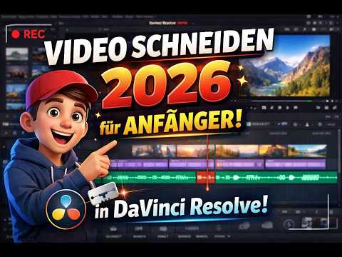How to get started with DAVINCI RESOLVE in 2026: Beginner Tutorial (German) #davinciresolve #vide...