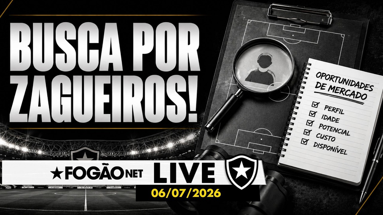LIVE | Botafogo mira dois zagueiros no mercado; clube nega novo valor por Matheus Martins