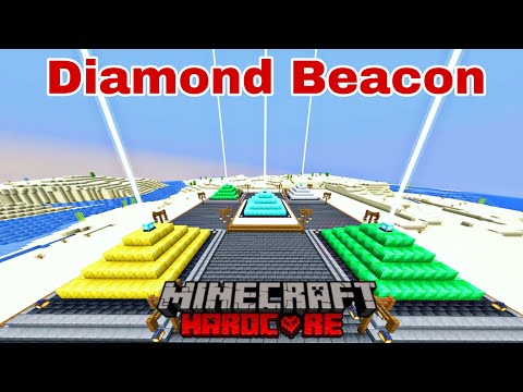 Insane Minecraft Hardcore Build - Full Diamond Beacon!