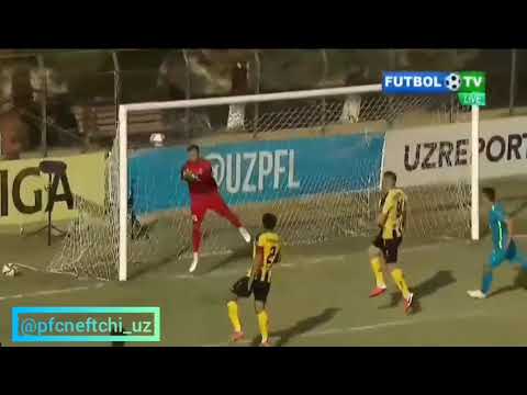 "НУРАФШОН" - "НЕФТЧИ" 1:4 Учрашувидаги голлар ва ҳавфли вазиятлар