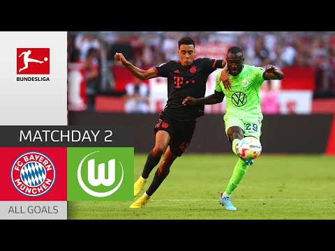 Unruffled win for FCB  | FC Bayern München - VfL Wolfsburg 2-0 | All Goals | Matchday 2 – Bundesliga