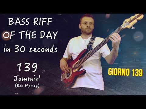 Bass cover Jammin (Bob Marley) impara a suonare il basso reggae Riff of the day in 30s, giorno 139