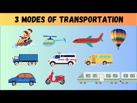 Transportation Names | Transportation Vocabulary | Transports of Land, Water & Air | Tiny Hands
