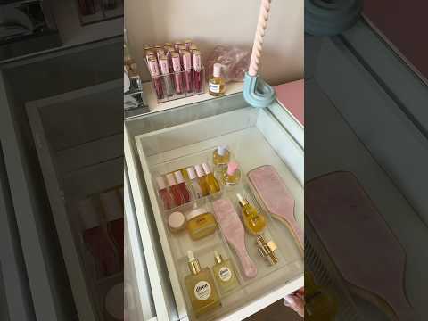 Organizing Gisou drawer 💛 #asmr #organize #organizing #asmrsounds #aesthetic #makeuporganizer
