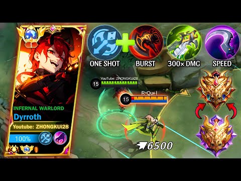 THANKS MOONTON FOR THIS UNSTOPPABLE + ONE SHOT BUILD! | DYRROTH TOP GLOBAL | DYRROTH BEST BUILD 2023