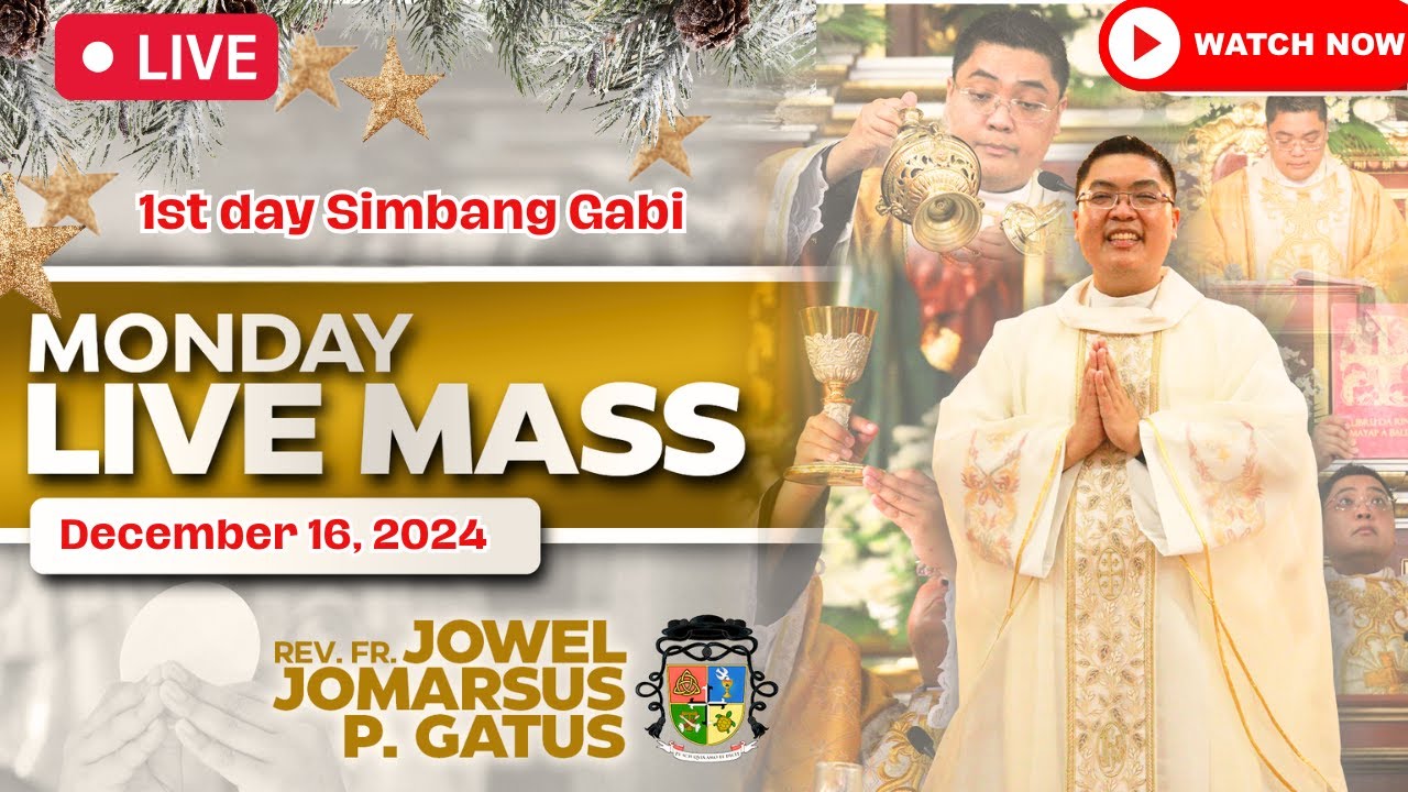 MONDAY FILIPINO LIVE MASS TODAY II DECEMBER 16, 2024 II FR. JOWEL JOMARSUS GATUS