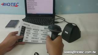 Wireless Barcode Scanner - 1D iCR6307ABU/ABQ youtube video