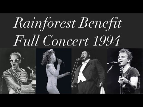 Rainforest Benefit Full Concert 1994 Cam Recorder Whitney Houston, Sting, Pavarotti, Elton John & Co