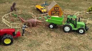 Dinosaur Farm | tractor | truck video for kids