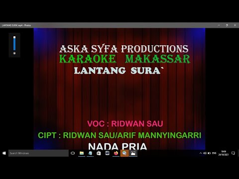 Karaoke Makassar Lantang Sura` || Ridwan Sau / Nada Pria Tanpa Vocal + Lidik