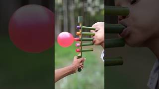 Bamboo Balloon Toy Using 5 Pipes | DIY Eco Popper for Kids Fun