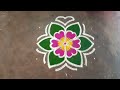 Deepavali special 5x3dots super lotusvillakku rangoli/beautiful colorrangoli/gokulramya kolangal