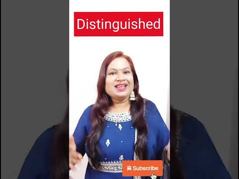 Meaning of distinguished #youtubeshorts #spokenenglish #wordmeaning #education #shorts