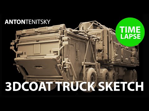 Photo - Post-Apocalyptic Truck 3D Coat Sketch - Timelapse | Teollinen muotoilu - 3DCoat