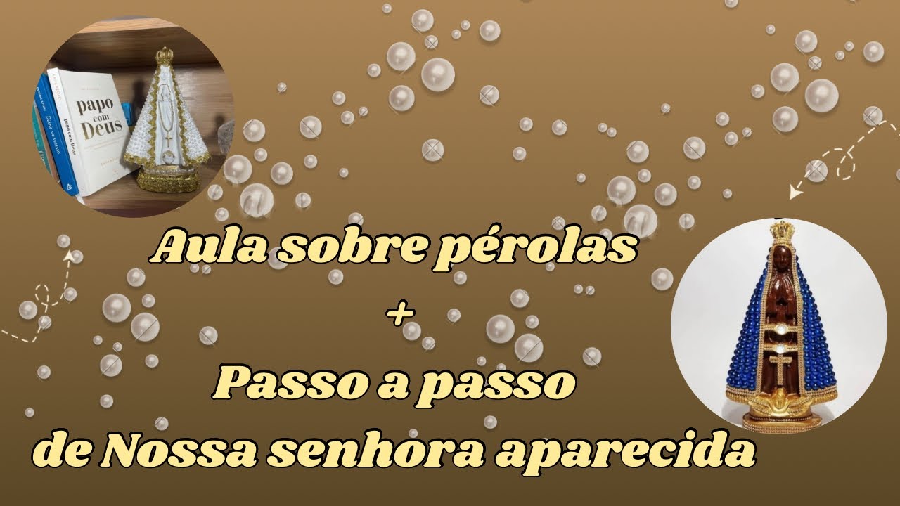 Aprenda a pintar nossa senhora de gesso com pérolas : Aula completa fácil / LUCRE MUITO