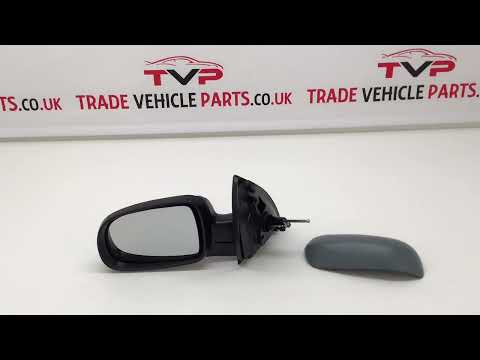 Fits Vauxhall Corsa C 2000-2006 Door Wing Mirror Manual Primed-Gray Passenger Side video