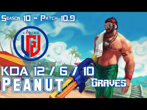 LGD Peanut GRAVES vs NIDALEE Jungle - Patch 10.9 KR Ranked