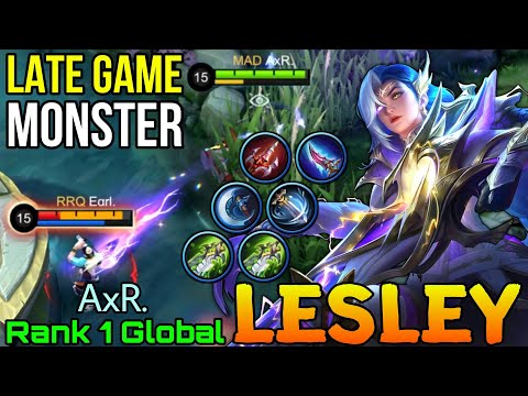 Monster Lesley Late Game Full Damage Build! - Top 1 Global Lesley by AxR. - Mobile Legends