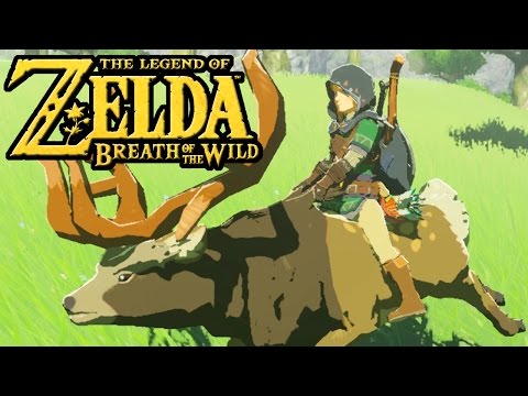 The Legend of Zelda Breath of the Wild - Switch Gameplay - Riding Deer, Horse Dance, Green Tunic
