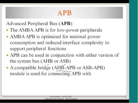 AMBA Overview, Typical AMAB Based Microcontroller, AHB bus features, AHB Bus transfers