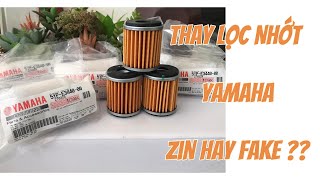 Phân biệt Lọc nhớt yamaha Zin hay Fake ?? lupe nguyên máy ?? #yamaha #honda #baonhotvungtau