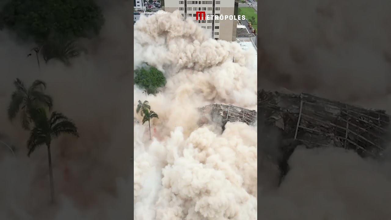 DRONE IMPLOSAO PALACE HOTEL