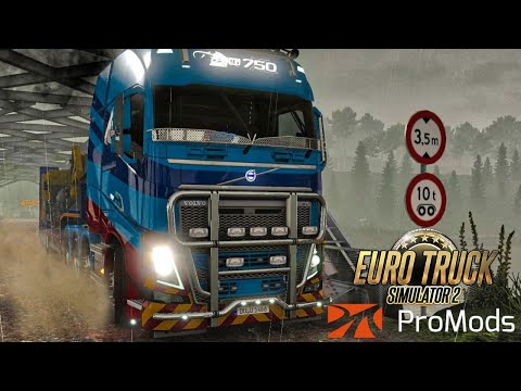 ETS2 ProMods - Im UNWETTER aus dem STEINBRUCH von KIRKINSK - Euro Truck Simulator   Multiplayer