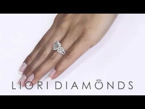 ER-SOLD-079 - 3.55 Carat D-VS1 Heart Shape Vintage Style Natural Diamond Engagement Ring 18k