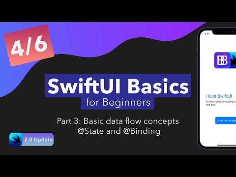 Free SwiftUI Course for Beginners - Part 4 of 6: Basic Data Flow Concept (@State and @Binding)