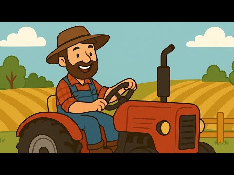 🌾 Dziadek farmer farmę miał – Bajka dla dzieci z piosenką o pracy na wsi 🐓🚜