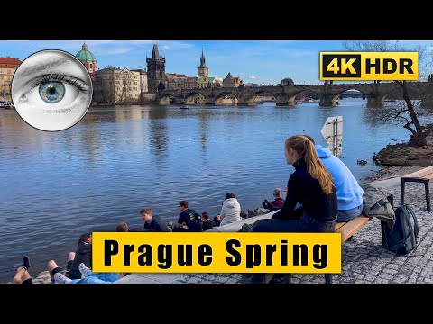 Spring Has Arrived - Prague Walking tour at Lesser Town 🇨🇿 Czech Republic 4k HDR ASMR