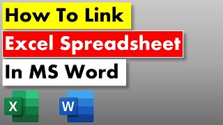 How To Link Excel Spreadsheet in Word