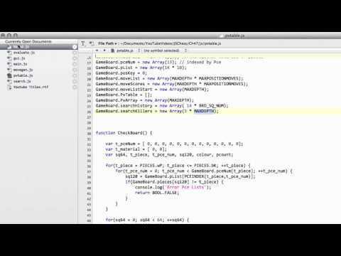 Programming A Chess Engine In Pure Javascript Part 47 - Search Implementation #7 - It searches