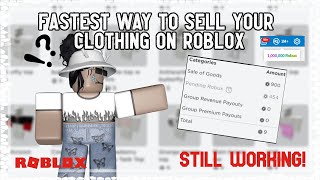 The fastest way to sell your clothing on Roblox!