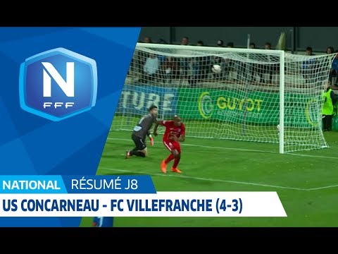 J8 : US Concarneau - FC Villefranche (4-3), le résumé I National FFF 2018-2019