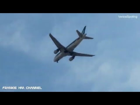 Plane take off without retracting the landing gear | Airbus A320 Alitalia